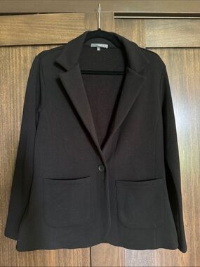 Matty M Black Single-Button Knit Blazer
